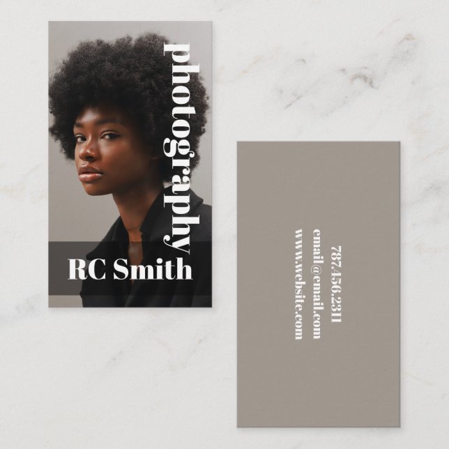 Moderne Visitenkarte für Fotografen (Vorne/Hinten)