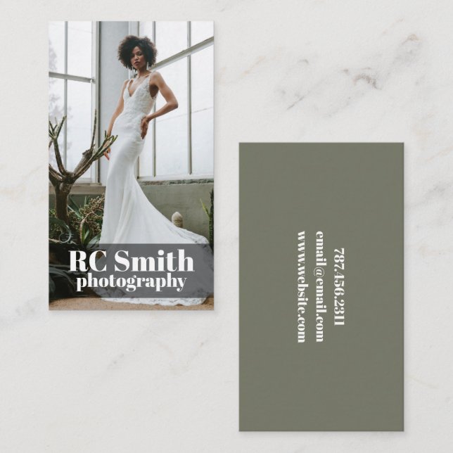 Moderne Visitenkarte für Fotografen (Vorne/Hinten)