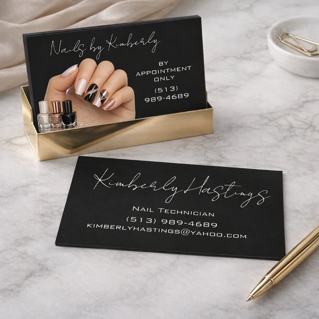 Moderne Visitenkarte für Nageldesigner (Von Creator hochgeladen)