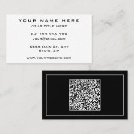 Moderne Visitenkarte mit QR-Code - Ihre Farben