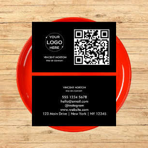 Moderne Visitenkarte mit QR-Code und benutzerdefin