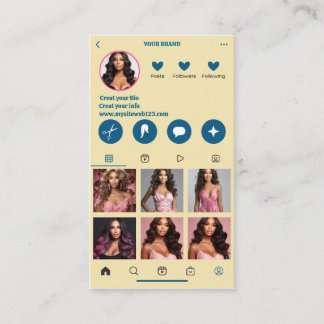 Moderne Visitenkarte QR Code Foto Collage