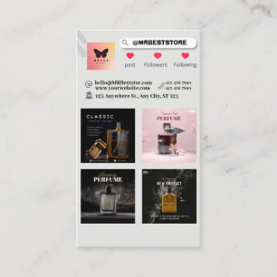 Moderne Visitenkarte QR Code Foto Collage Telefonnummerkarte