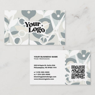 Moderne Visitenkarte – QR-Code & Logo