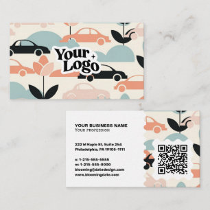 Moderne Visitenkarte – QR-Code & Logo