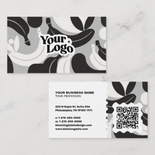 Moderne Visitenkarte – QR-Code & Logo