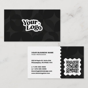 Moderne Visitenkarte – QR-Code & Logo