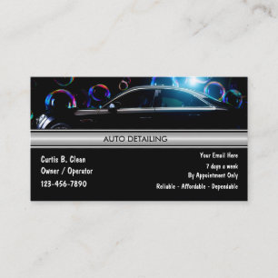 Moderne Visitenkarten für Auto Detailing Visitenkarte
