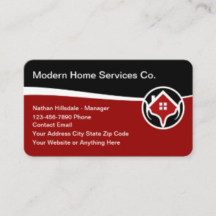 Moderne Visitenkarten für Heimservices Visitenkarte