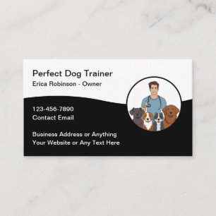 Moderne Visitenkarten für Hundetrainer Visitenkarte