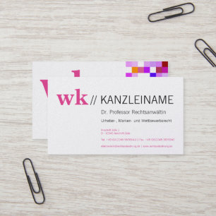 Moderne Visitenkarten im Stil Pink Visitenkarte
