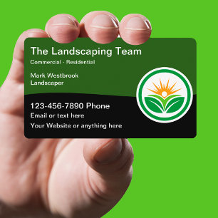 Moderne Visitenkarten-Logo-Vorlage für Landschafts Visitenkarte