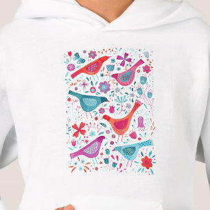 Moderne Vogelfarbe Hoodie