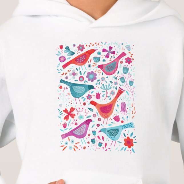 Moderne Vogelfarbe Hoodie (Von Creator hochgeladen)