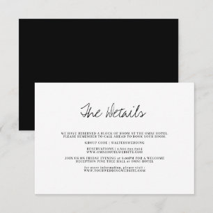 Moderne, von Hand Gezeichnet Hochzeit RSVP Karte