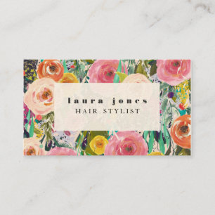 Moderne Vorlage für Blumenstühle Visitenkarte