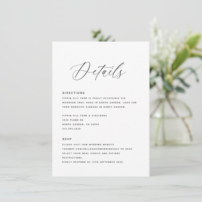 Moderne Vorlage für die Angaben zu Hochzeiten UAWG (Stehend Vorderseite)