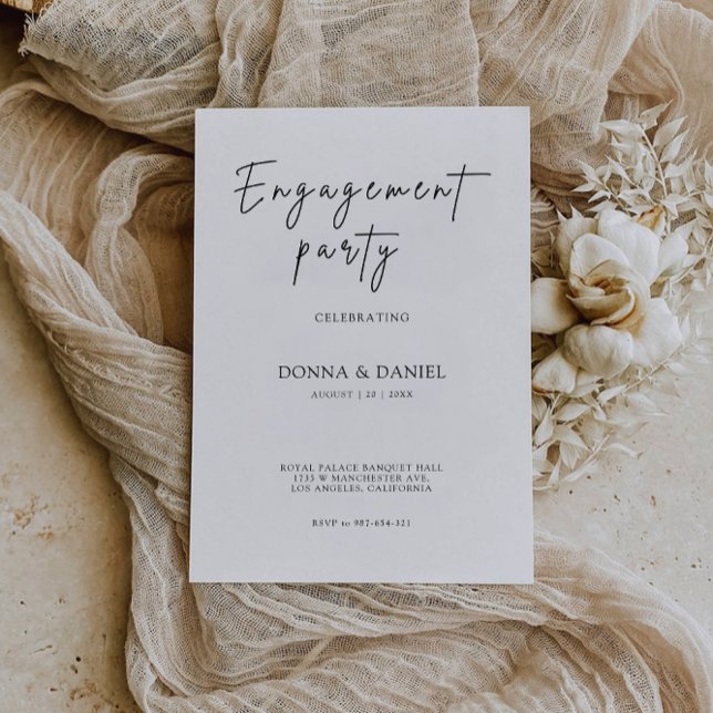 Moderne Vorlage für die Einladung von Hochzeiten i (Modern Wedding Engagement Invitation Template)