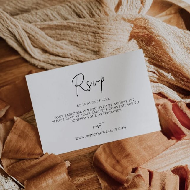 Moderne Vorlage für die RSVP-Karte für Hochzeiten (Modern Wedding RSVP Card Template)