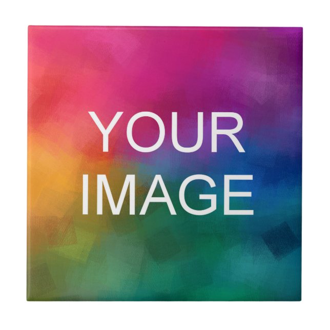 Moderne Vorlage Hochladen des Fotos für das Logo Fliese (Vorderseite)