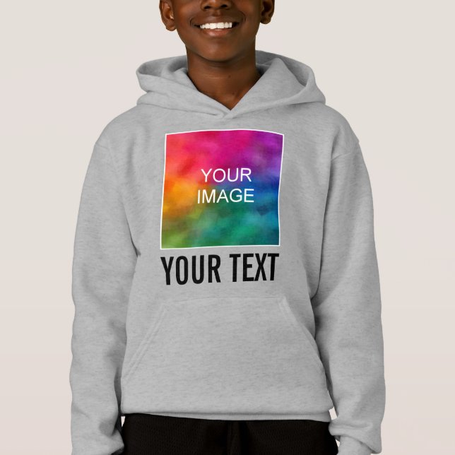 Moderne Vorlage Kids Boys Große Schriftart Text Hoodie (Vorderseite)