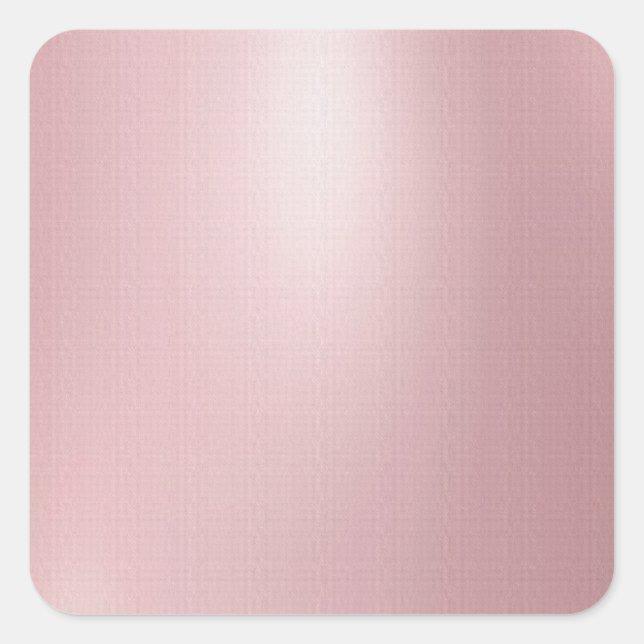 Moderne Vorlage Trendy Elegante Rose Gold Blank Quadratischer Aufkleber (Vorderseite)