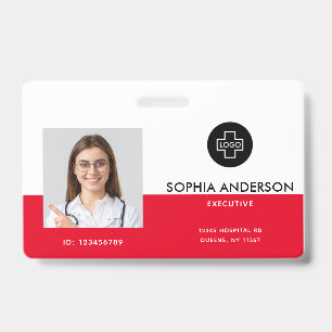 Moderne Vorlagen-Mitarbeiter-Foto-Logo-Name-Nurse- Ausweis