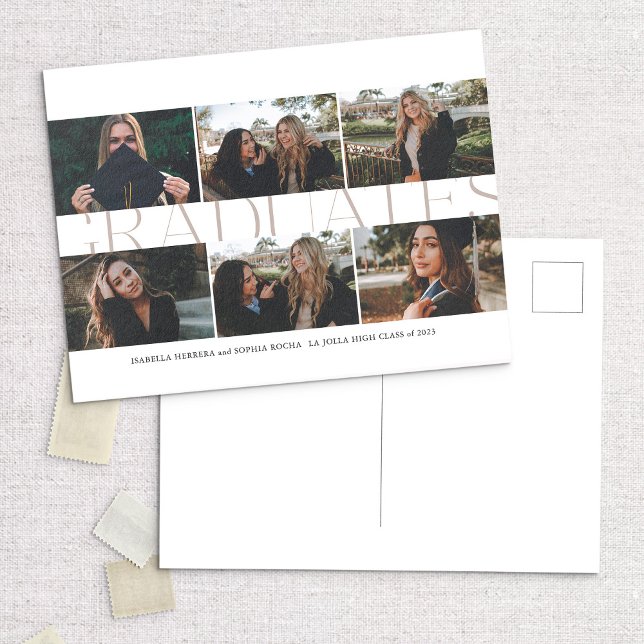 Moderne Vorstellung von Foto-Absolventen Grad Postkarte (Von Creator hochgeladen)