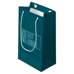 Moderne Vorstellungen und Name Dunkel Aquamarin Kleine Geschenktüte