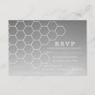 Moderne Wabenstruktur   RSVP Karte