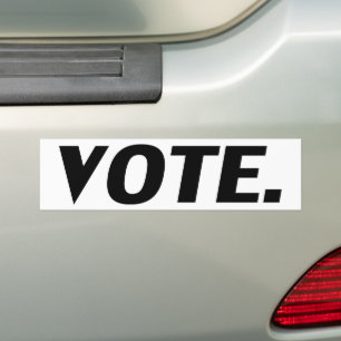 Moderne Wahlen in Schwarz und Weiß Autoaufkleber