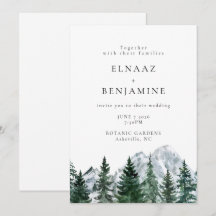 Moderne Wald- und Berglandschaft Hochzeit