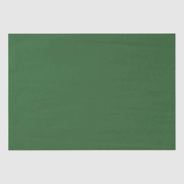 Moderne waldgrüne Schlichte Solid Color Seidenpapier (Vorderseite)