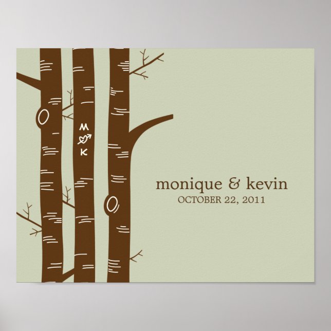 Moderne waldreiche Personalisierte Mauer Kunst - L Poster (Vorne)