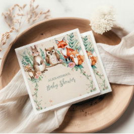 Moderne Waldtiere Waldsäulendusche Serviette