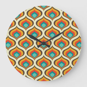 Moderne Wall-Uhr, Flammenmuster Große Wanduhr