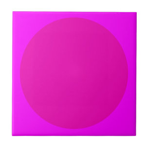 Moderne Wanddekoration in solider rosa-magenta Far Fliese