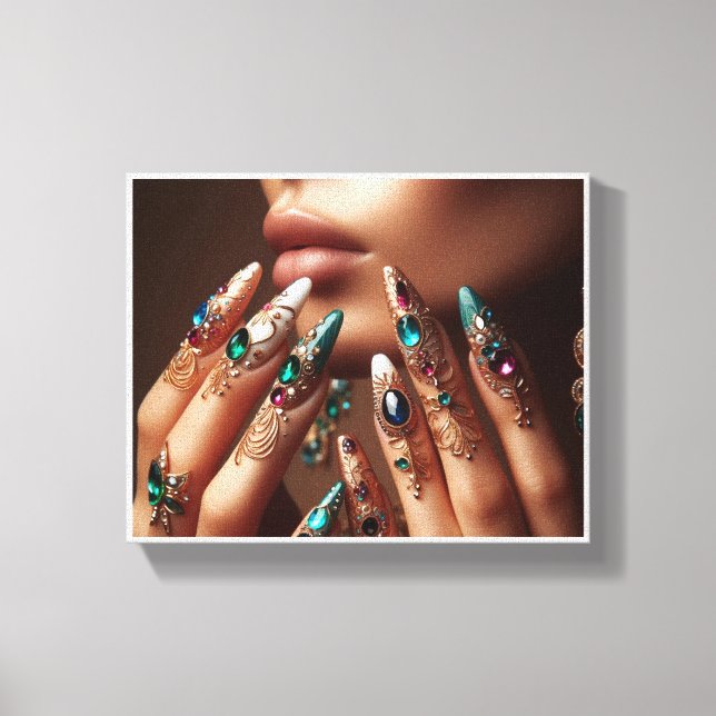 Moderne Wanddekoration Nagelkunst Gerahmte Kunst Leinwanddruck (Vorderseite)