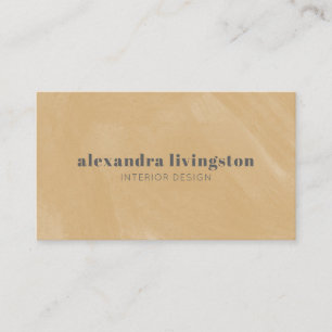 Moderne warme erdige Tanbraun-Minimalist-Natur Visitenkarte