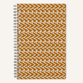 Moderne warme goldene geometrische Muster Notizbuch