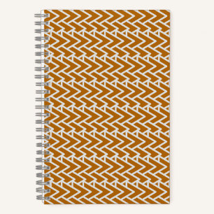 Moderne warme goldene geometrische Muster Notizbuch