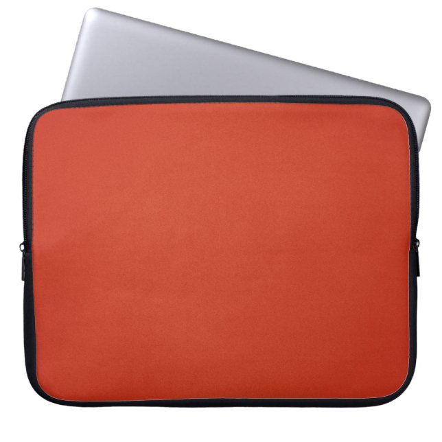 Moderne warme rote Grainy Textur Laptopschutzhülle (Vorderseite)