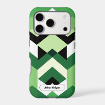 Moderne Wasabi-Grün-Block-Chevron-Design-Geschenk