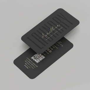 Moderne Wäsche trockene Presse Schwarz Gold Visitenkarte