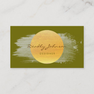 Moderne Wasserfarbe Abstrakt Elegant Gelb Visitenkarte