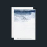 Moderne Wasserfarbe | Blue Wedding Advice Card Hinweiskarte<br><div class="desc">Diese moderne Aquarellblaue Hochzeitsratenkarte eignet sich perfekt für eine stilvolle zeitgenössische Hochzeit und kann für jede Veranstaltung verwendet werden. Die minimalistische, klassische und elegante Kollektion bietet einfache Wasserfarbenpinselstriche in hübschen Schmucktönen. Diese Ratschläge können als Gästebuchalternative für Hochzeitsempfang, Brautparty, Babydusche oder Abschlussfeier verwendet werden. Personalisieren Sie die Karte mit den Namen...</div>