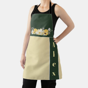 Moderne Wasserfarbe bunte Blumen & personalisieren Schürze