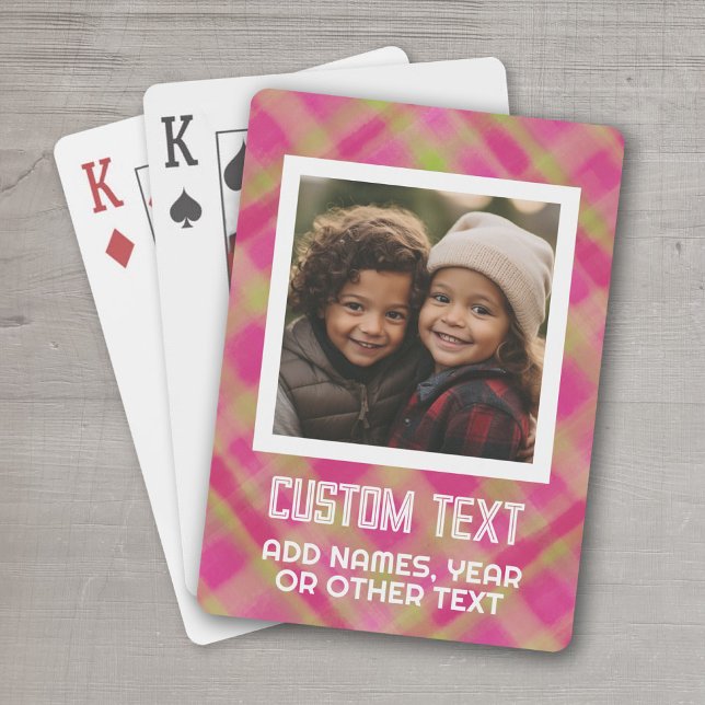 Moderne Wasserfarbe - Foto und Text Spielkarten (Personalized Playing Cards - add your photos and text)