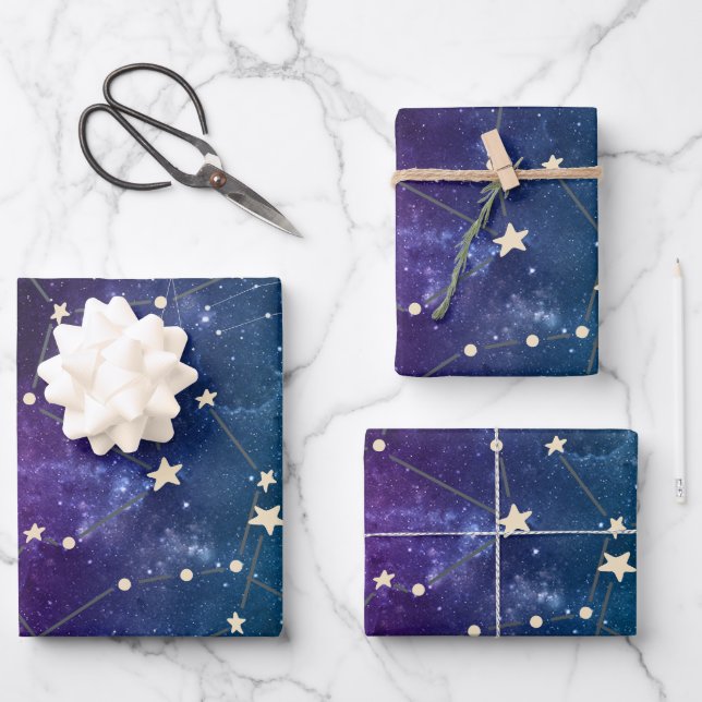 Moderne Wasserfarbe Mondfeier Geschenkpapier Set (Vorderseite)