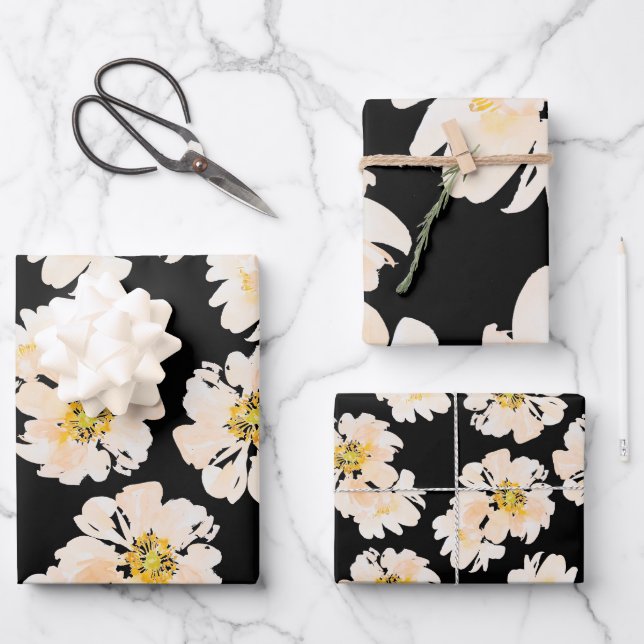 Moderne Wasserfarbe Rosa Peelings Geschenkpapier Set (Vorderseite)